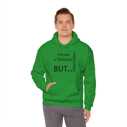 "I'm Not a Therapist, But a Bartender!" - Sweatshirt Unissexo Heavy Blend™ com Capuz