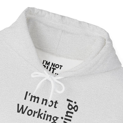 "I'm Not Working, But... Surviving!" - Sweatshirt Unissexo Heavy Blend™ com Capuz