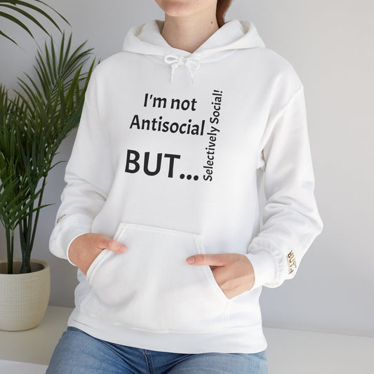 « Je ne suis pas antisocial, MAIS sélectivement social ! » - Sweat-shirt à capuche unisexe Heavy Blend™ 