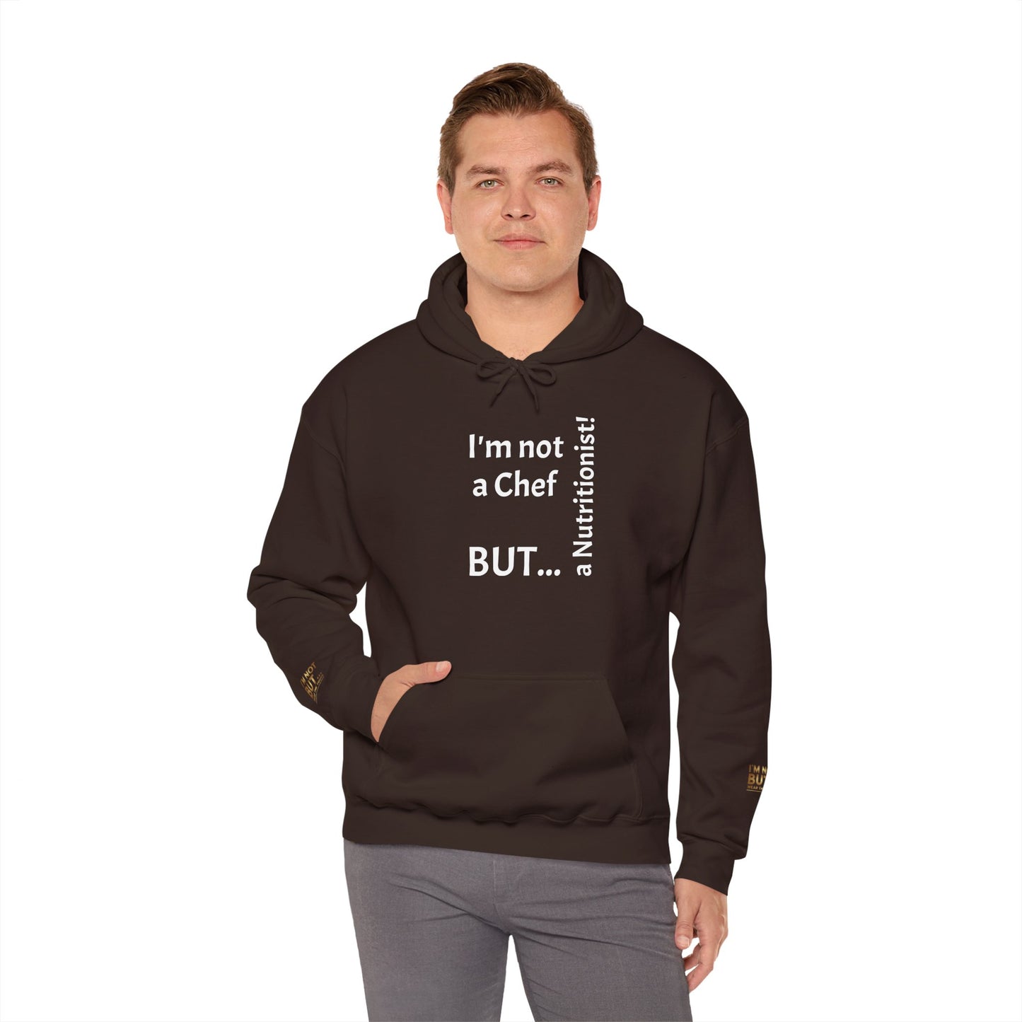 "I'm Not a Chef, But a Nutritionist!"  - Sweatshirt Unissexo Heavy Blend™ com Capuz