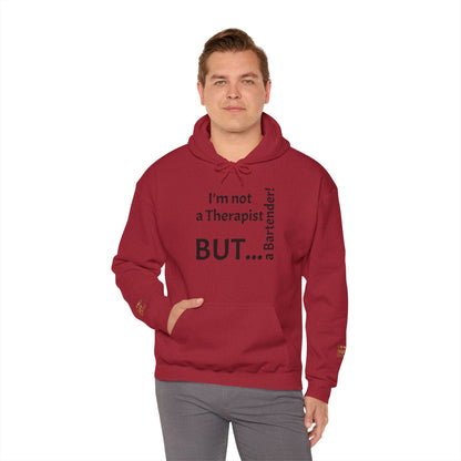 "I'm Not a Therapist, But a Bartender!" - Sweatshirt Unissexo Heavy Blend™ com Capuz