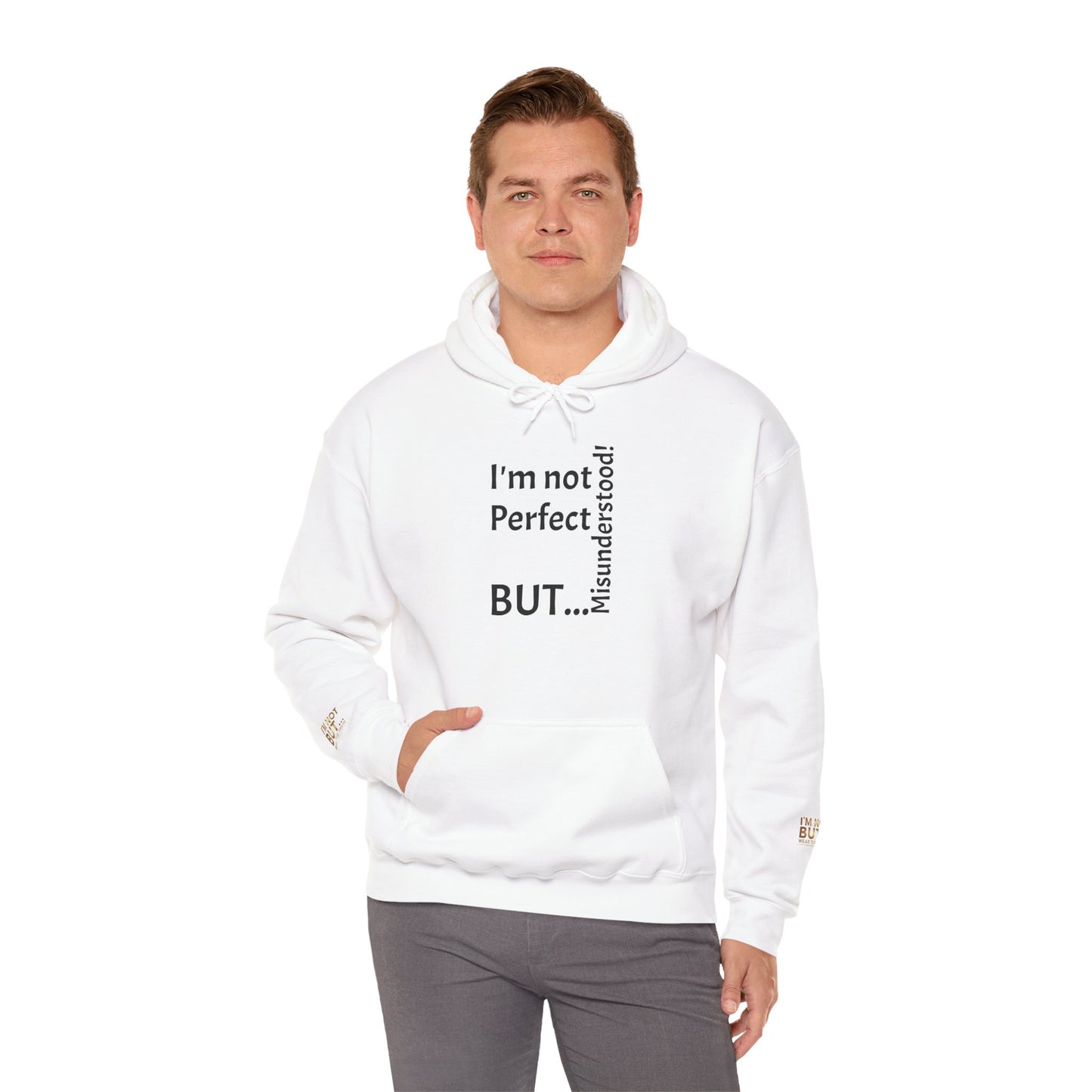 « Je ne suis pas parfait, MAIS incompris ! » - Sweat-shirt à capuche unisexe Heavy Blend™ 