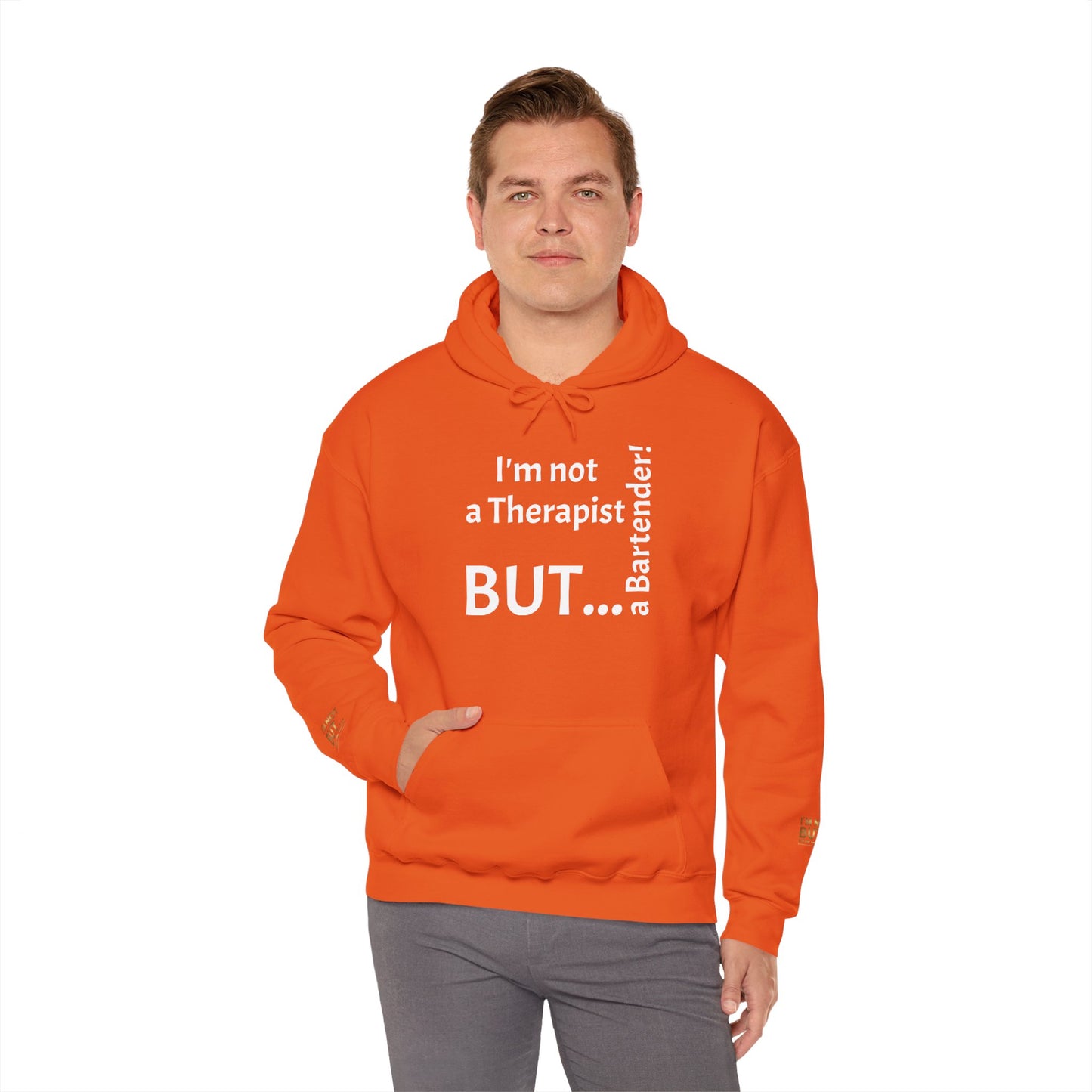 "I'm Not a Therapist, But a Bartender!" - Sweatshirt Unissexo Heavy Blend™ com Capuz