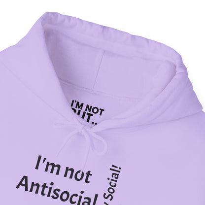 "I'm Not Antisocial, But... Selectively Social!" - Sweatshirt Unissexo Heavy Blend™ com Capuz