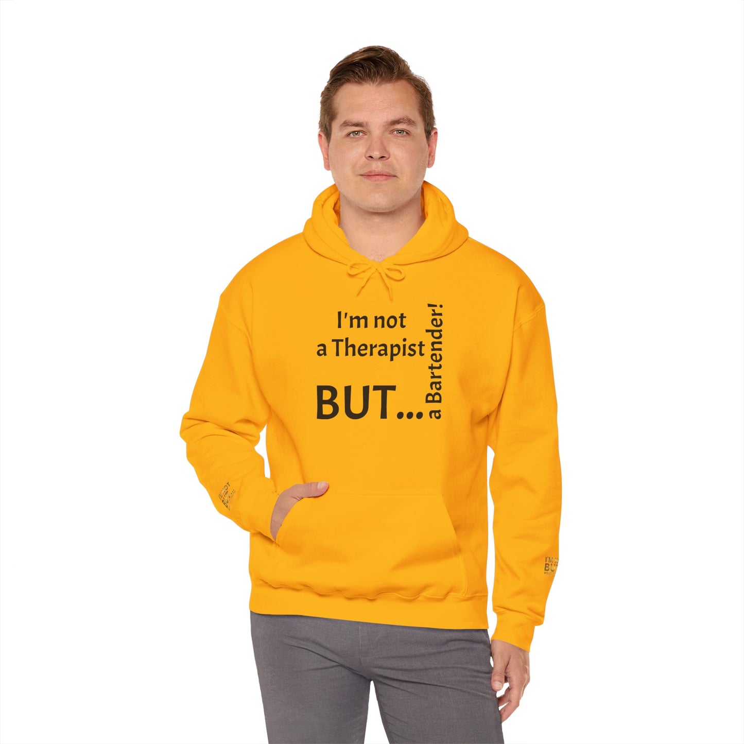 "I'm Not a Therapist, But a Bartender!" - Sweatshirt Unissexo Heavy Blend™ com Capuz