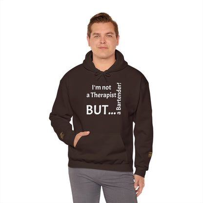 "I'm Not a Therapist, But a Bartender!" - Sweatshirt Unissexo Heavy Blend™ com Capuz