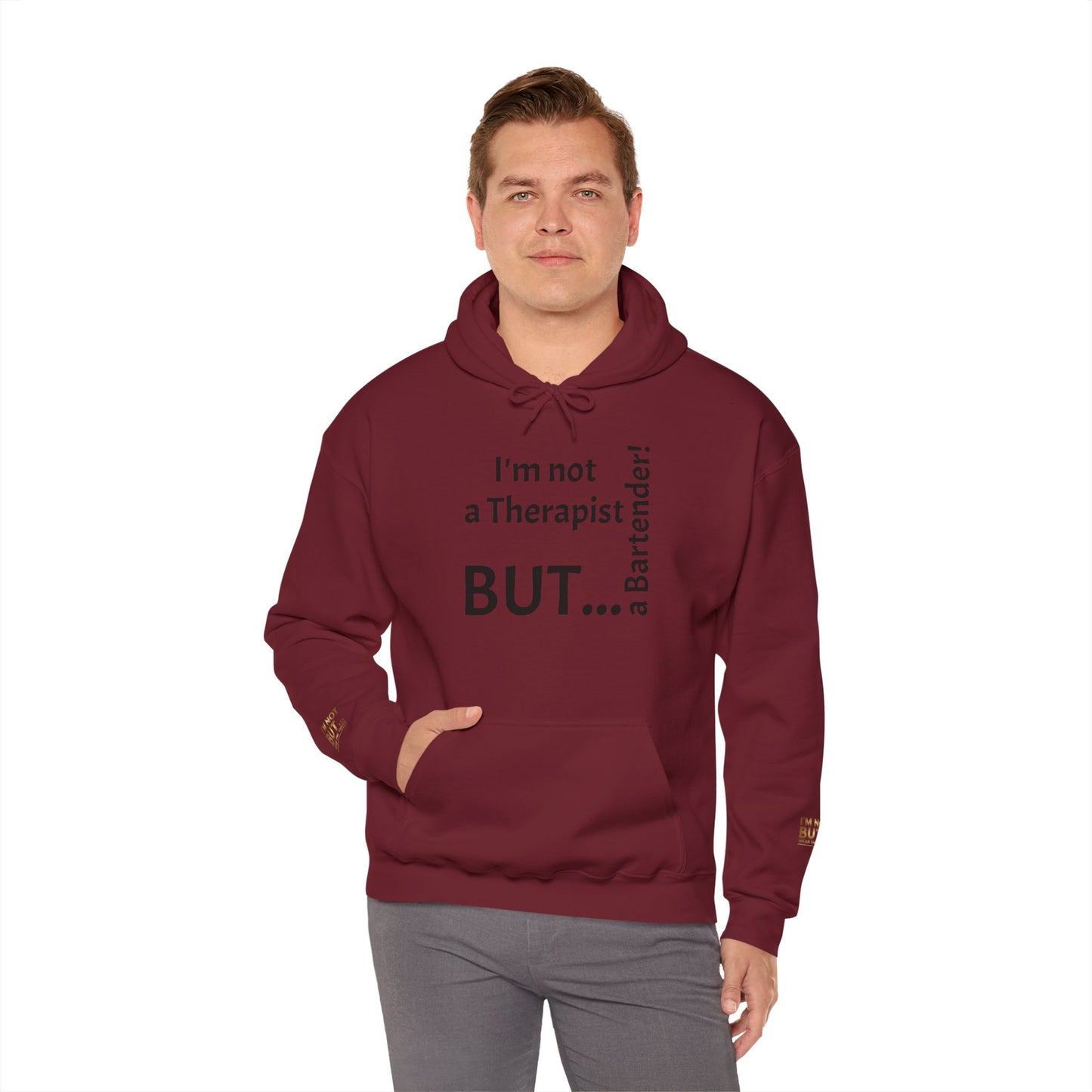 "I'm Not a Therapist, But a Bartender!" - Sweatshirt Unissexo Heavy Blend™ com Capuz