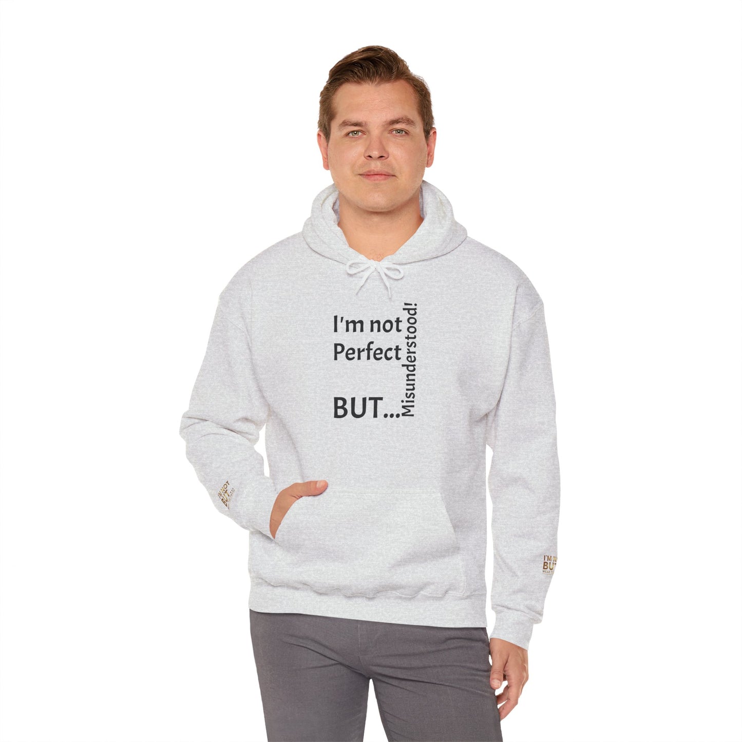 « Je ne suis pas parfait, MAIS incompris ! » - Sweat-shirt à capuche unisexe Heavy Blend™ 