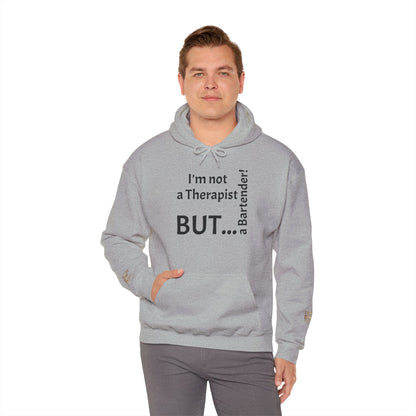 "I'm Not a Therapist, But a Bartender!" - Sweatshirt Unissexo Heavy Blend™ com Capuz