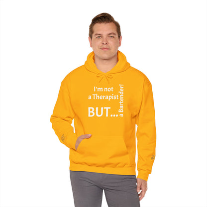 "I'm Not a Therapist, But a Bartender!" - Sweatshirt Unissexo Heavy Blend™ com Capuz