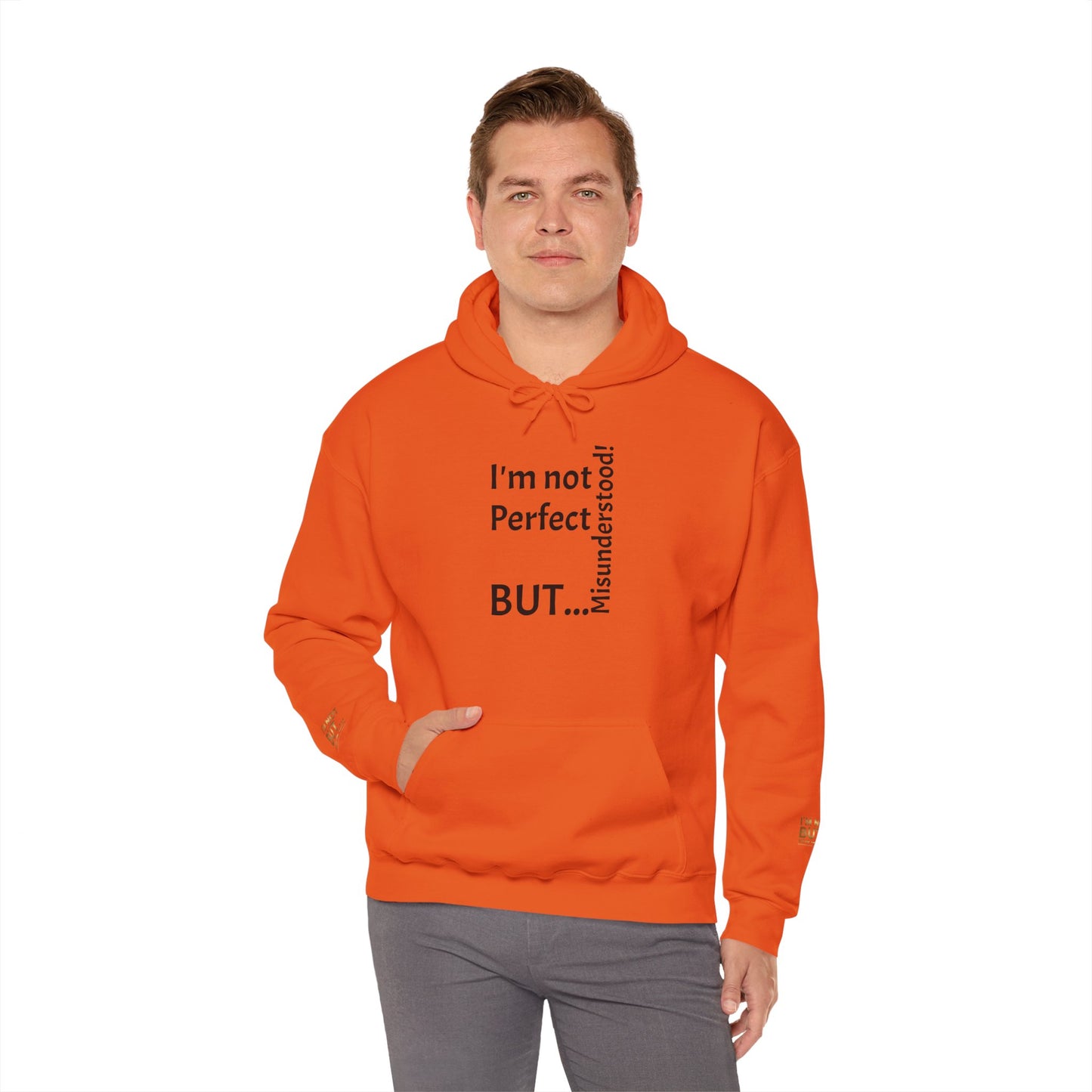 « Je ne suis pas parfait, MAIS incompris ! » - Sweat-shirt à capuche unisexe Heavy Blend™ 