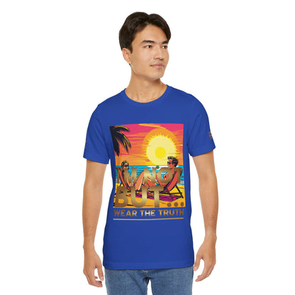 "Edição Especial – Sunset" - T-Shirt Unissexo de Manga Curta em Jersey