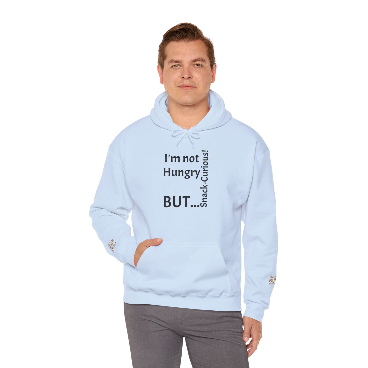 "I'm Not Hungry, But... Snack-Curious!" - Sweatshirt Unissexo Heavy Blend™ com Capuz